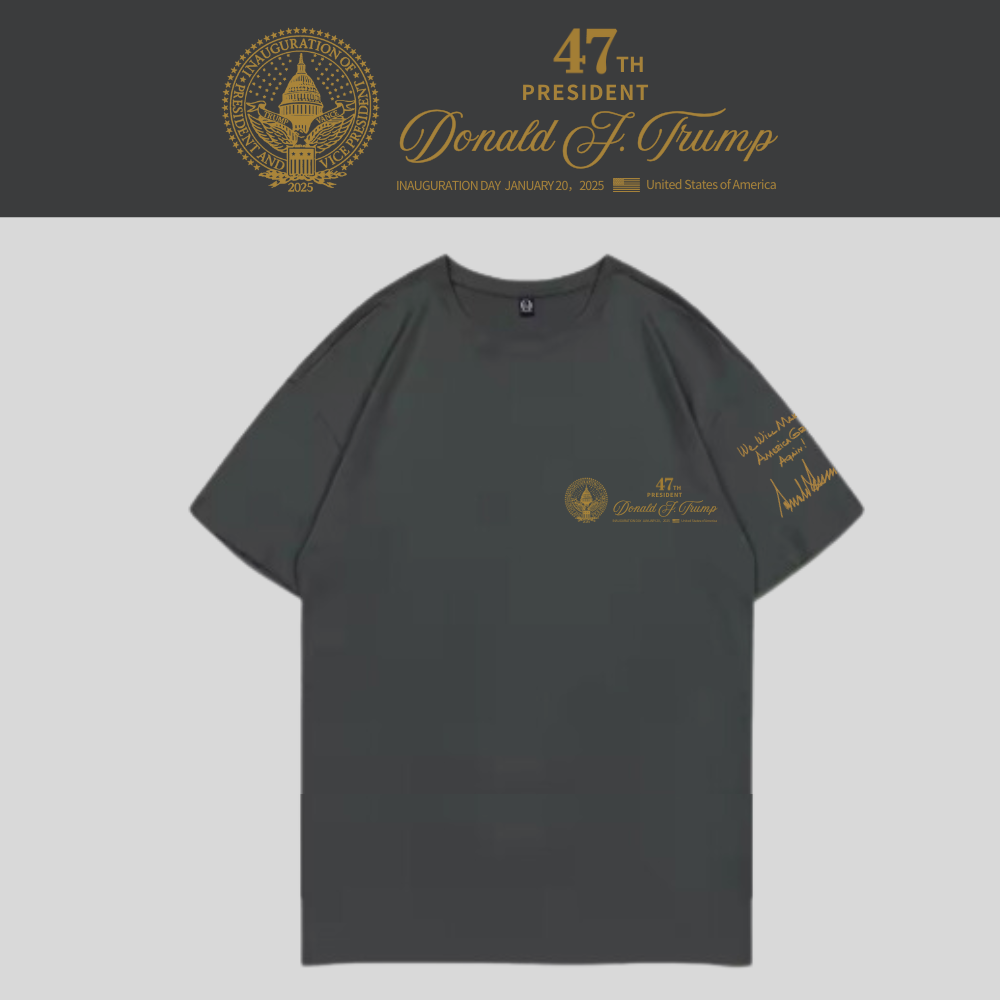 TRUMP就任式ロゴTシャツ[グレー]